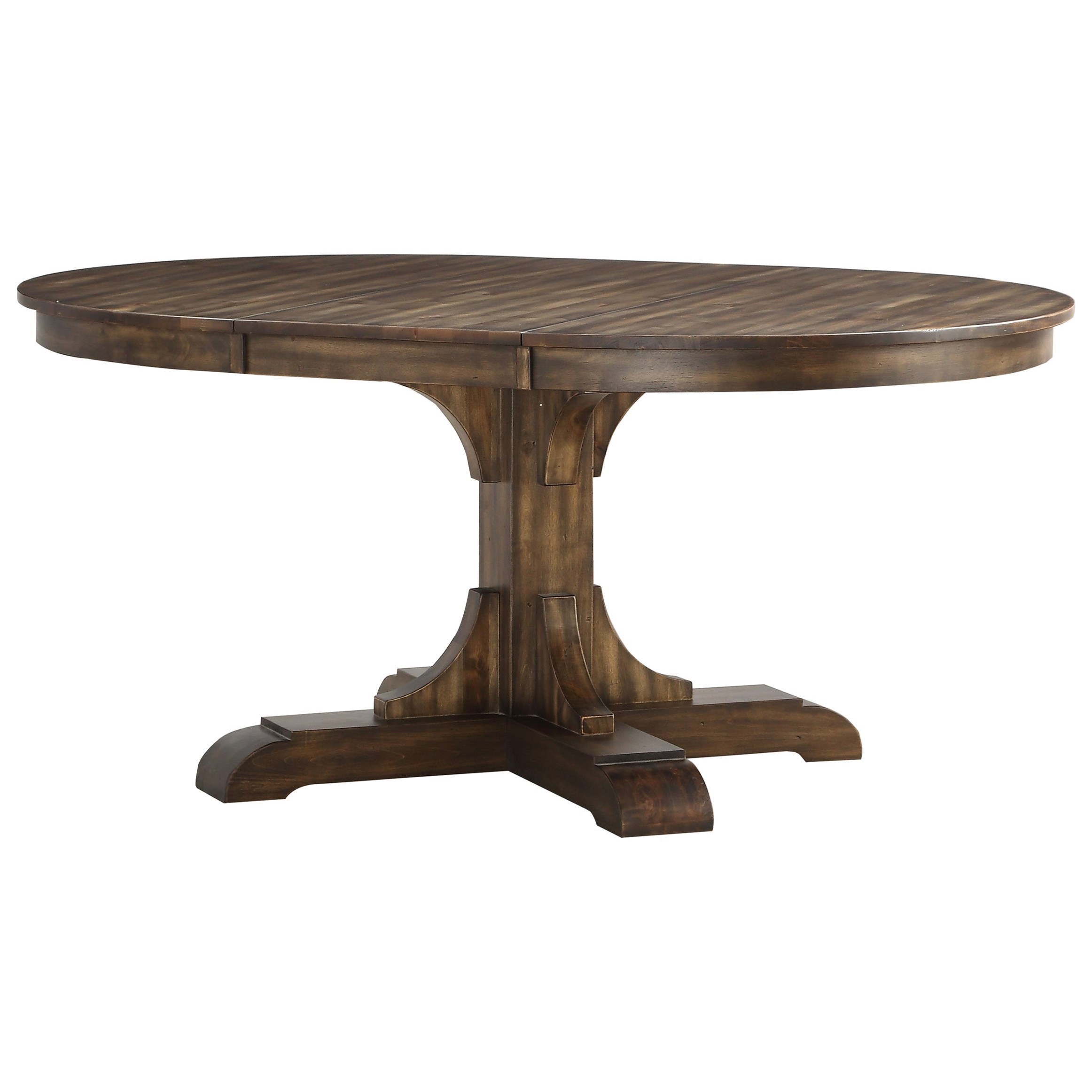 Oval pedestal dining sales table with leaf